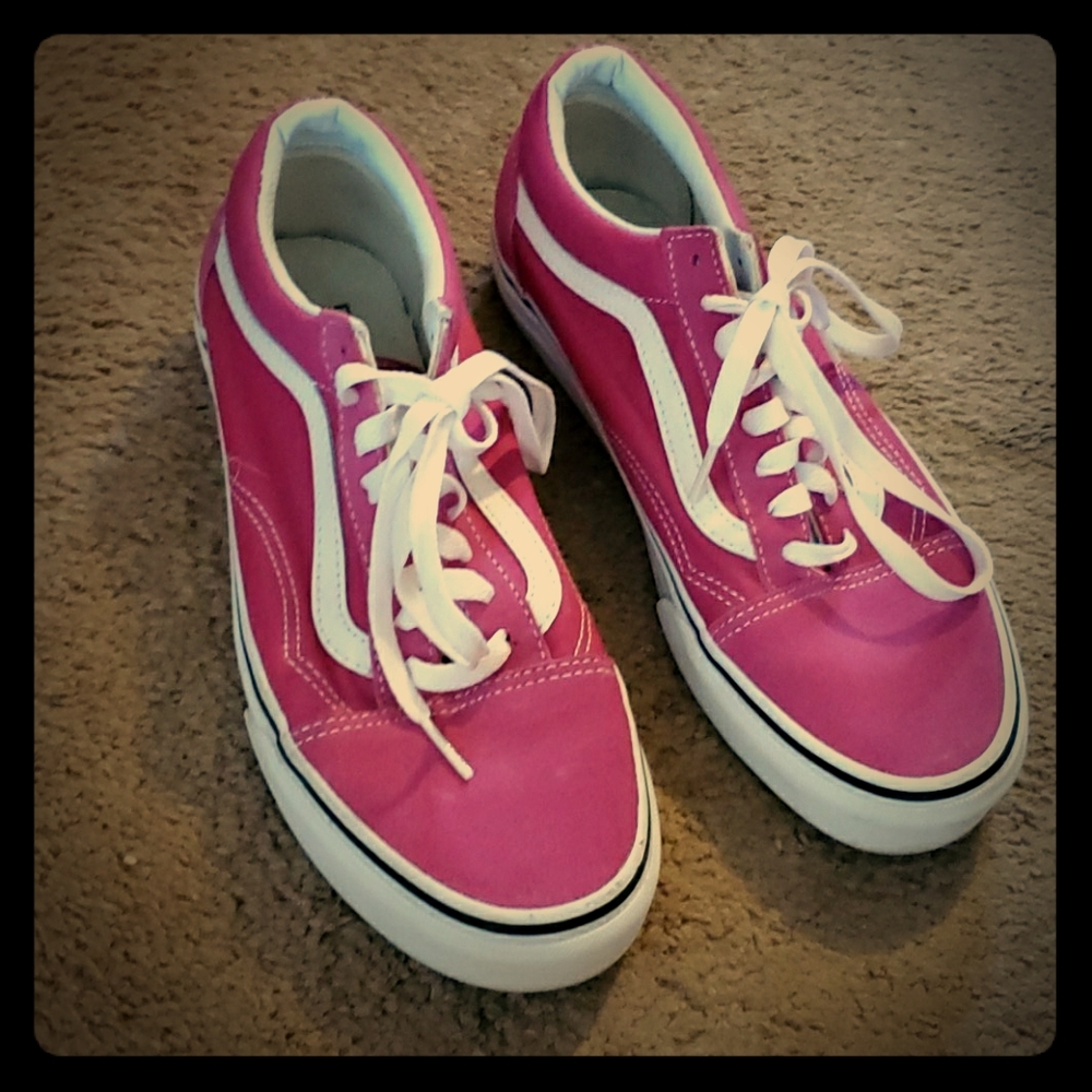 Women's pink van sneakers